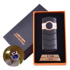 Электроимпульсная зажигалка в подарочной коробке LIGHTER HL-123 Black