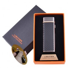 Электроимпульсная зажигалка в подарочной коробке LIGHTER HL-128 Black