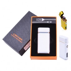 Электроимпульсная зажигалка в подарочной коробке Lighter HL-104 Silver