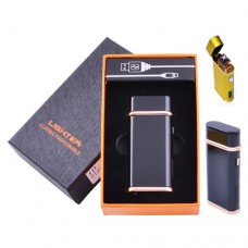 Электроимпульсная зажигалка в подарочной коробке Lighter HL-104 Black