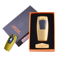 Электроимпульсная зажигалка в подарочной коробке Тигр HL-106 Gold
