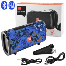 Bluetooth-колонка TG123, speakerphone, радио, flowers blue