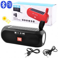 Bluetooth-колонка TG182, speakerphone, радио, PowerBank, часы, солнечная батарея, black