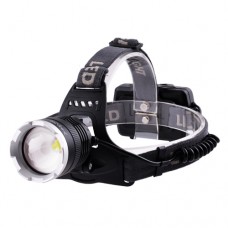 Фонарь налобный A2-P50, ЗУ micro USB, 3x18650, signal light, zoom, power bank, Box