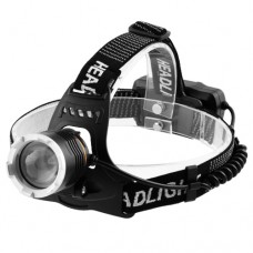 Фонарь налобный 8003-P50, ЗУ micro USB, 2x18650, датчик движения, signal light, zoom, Box