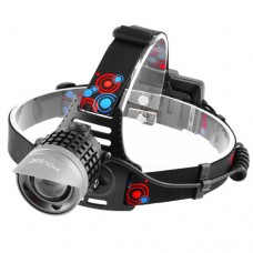 Фонарь налобный Police 2170-HP50, ЗУ micro USB, 2x18650, signal light, zoom, Box
