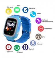 Smart часы детские с GPS Q90, Sim Card, blue