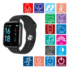Smart Watch T80S, два браслета, температура тела, давление, оксиметр, black