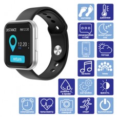 Smart Watch T88, два браслета, silver