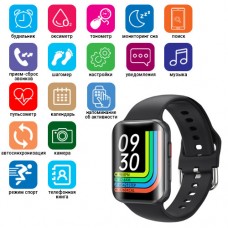 Smart Watch T68, температура тела, голосовой вызов, black