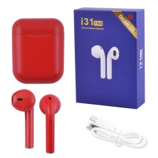 Беспроводные наушники i31 5.0 с кейсом, red