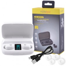 Беспроводные наушники OudioBop OD-BT011 с кейсом, индикация заряда, white