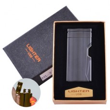 Электроимпульсная зажигалка в подарочной упаковке Lighter HL-37 Black