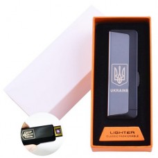 Электроимпульсная зажигалка в подарочной упаковке Ukraine HL-62 Black