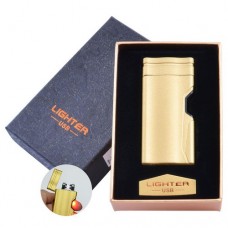 Электроимпульсная зажигалка в подарочной упаковке Lighter HL-38 Gold