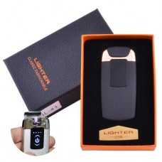 Электроимпульсная зажигалка в подарочной упаковке Lighter HL-41 Black