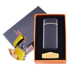 Электроимпульсная зажигалка в подарочной коробке Lighter HL-109 Black