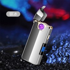Электроимпульсная зажигалка в подарочной коробке Lighter HL-111 Silver